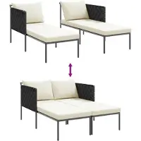vidaXL Ligstoel Gepoedercoat staal Antraciet