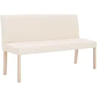 vidaXL Bankje 139,5 cm polyester crème