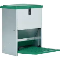vidaXL Pluimveevoerbak automatisch met pedaal 12 kg