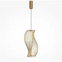 Maytoni LED hanglamp met metalen frame, model SHADOWS OF THE PAST, koper-wit, 20W, warm licht, 1400lm, metaal, afmetingen: 352x17x21cm, IP20,