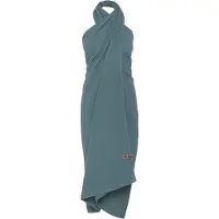 Knit Factory Liv Pareo/Stranddoek - Stone Green - 180x130 cm