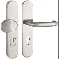 Artitec SKG3 PC72 knop/kruk U op ovaal schild TOP + kerntrekbeveiliging rvs