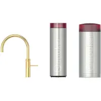 Quooker Cube Fusion round goud 24kt verguld met Combi+ reservoir