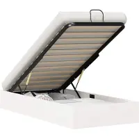 vidaXL Ottoman bedframe met opbergruimte Wit 80 x 200 cm