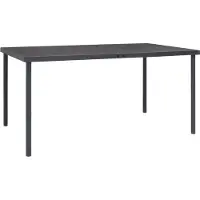 Syfax Tuintafel 150x90x74 cm staal antracietkleurig