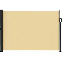 vidaXL Uittrekbaar Zijscherm 600 x 120 cm Polyester Rechthoekig Zand