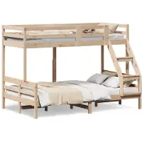 vidaXL Stapelbed massief grenenhout 90x200/120x200 cm