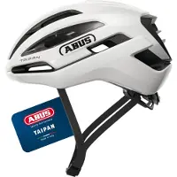 ABUS Fietshelm TAIPAN shiny white M - 54-58 cm - wit - Geschikt voor gebruik op gravel bikes - 275 g
