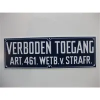Remko Bord 12x35cm PVC Verboden Toegang Art. 461