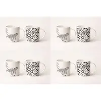 COSY&TRENDY Animal zebra beker d8,5xh9,2cm 2 ass36cl