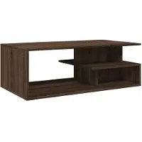 vidaXL Salontafel 102x55x35 cm bewerkt hout bruin eikenkleur