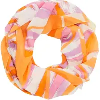 Comma Tunnelsjaal beige / lila / oranje