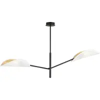 Emibig Plafondlamp , 2x E14, 40W, VENE, 2-kleurig (wit/goud), modelnummer 1159/2