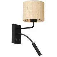 Luminex Wandlamp Jovin, crème / amber, Woon-/ Eetkamer, metaal, Modern, wandlamp