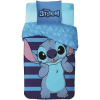 Disney Lilo & Stitch beddengoed voor jonge fans – Blauw design, omkeerbaar dekbedovertrek 140x200 cm