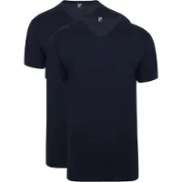 Alan red Vermont Regular Fit T-Shirt V-hals Dubbel pak marine, Effen