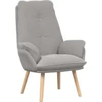 vidaXL Fauteuil Lichtgrijs 69 x 74 x 93 cm Sherpa Stof