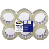 Hpx Verpakkingstape flatpack | 6 rollen | Transparant | 50mm x 66m - VT5066P - VT5066P
