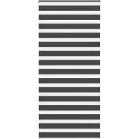 vidaXL Dubbele rolgordijn, zwart, 100x230 cm, stofbreedte 95,9 cm, polyester