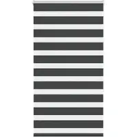 vidaXL Zebra rolgordijn 85x150 cm stofbreedte 80,9 cm zwart