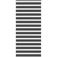 vidaXL Dubbele rolgordijn, zwart, 110x230 cm, stofbreedte 105,9 cm, polyester