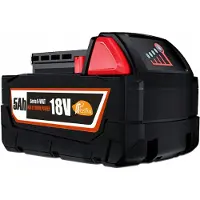 Rosfix Accu Vervanging - Lithium-Ion 18V 5Ah X-VOLT - LED-Indicatie, Snelladen - Geschikt voor Milwaukee