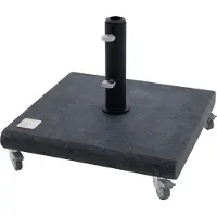 Knirps Granitsockel ca. 50 kg Granit schwarz mit Rollen