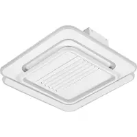 Osram LED plafondventilator GRILL 55x55 cm wit, met afstandsbediening GRILL, dimbaar, wit / opaal, Woon-/ Eetkamer, metaal, Modern
