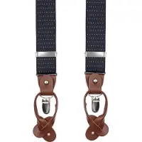 Suitable Luxe Bretels Navy Stippen - | Donkerblauw | Maat one size
