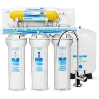 Markenlos Drinkwatersysteem met omgekeerde osmose, 6-traps waterfilter, wit