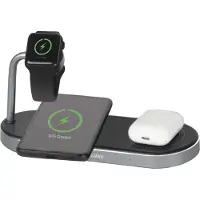 Verbatim Qi Draadloze Oplader Dual 3-in-1 voor Apple Watch en mobiele telefoons - Zwart