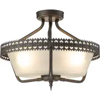 Elstead Lighting LED Plafondlamp Crown | 3X E27 Max 60W | Dimbaar | Iron Gate