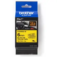Brother TZe-FX611 Tape Zwart op geel (6 mm)