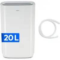 Medion DH20 luchtontvochtiger (elektrisch, 20 liter/24u, tot 20m², 43db stil, badkamer, slaapkamer, waterreservoir van 5,4 liter, wasstand, timer, vloerrollen, MD12048)