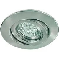 Paulmann Inbouwspotset, kantelbaar, LED, 1x1W, 230V, GU10, 51mm, ijzer geborsteld/staalplaat