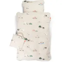 Done by Deer Int/dk Tiny Farm Baby Cotton Sheets Beige Kinderen