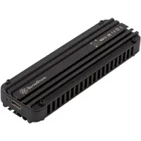Silverstone MS12 M.2 SSD-behuizing, USB 3.2 (M.2 2280, M.2 2260, M.2 2242), Harddisk behuizing, Zwart