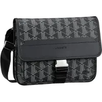 Lacoste Monogram The Blend Boodschapper 29 cm zwart