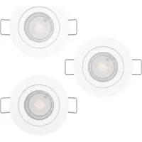 Eglo Set van 3 inbouwspots Barranco wit Ø 9cm - 4,5W - 3000K