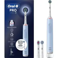 Braun Pro3 Electric Toothbrush + 2 Refill - Vapor Blue