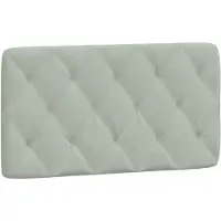 vidaXL Hoofdbordkussen 100 cm velvet lichtgrijs