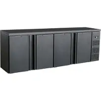 CombiSteel Barkoeling - 698L - Zwart - Geforceerd - Draaideuren - 2542x513x860mm