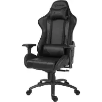 Ebuy24 Paracon Knight Pro gamestoel incl. kussen voor nek en lenden zwart.
