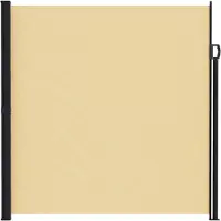 vidaXL Uittrekbaar Zijscherm 600 x 180 cm Polyester Rechthoekig Zand