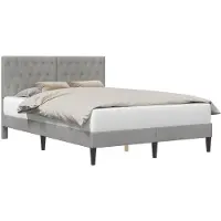 vidaXL Bedframe met hoofdeinde Lichtgrijs 120 x 200 cm Fluweel
