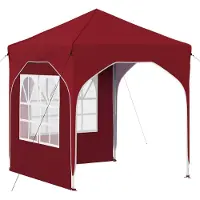 vidaXL Pop-up Feesttent 192 x 192 x 245 cm Bordeauxrood