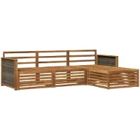 vidaXL Buiten bank set Naturel 249,5 x 162,5 x 73 cm