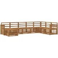 vidaXL Buiten bank set 6 st Naturel Massief Acacia Hout