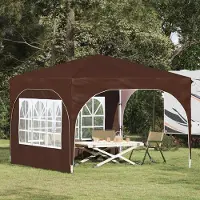 Prolenta Maison Exclusive - Pop-up partytent, 290 x 290 x 245 cm, bruin