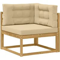 vidaXL Buitenhoekbank Polyester Wit
